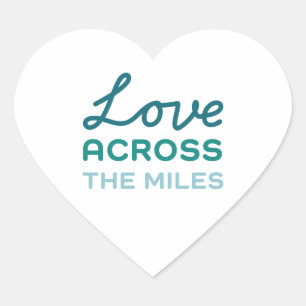 Pegatina En Forma De Corazón Amor a través de las millas - Reunión