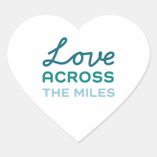 Pegatina En Forma De Corazón Amor a través de las millas - Reunión
