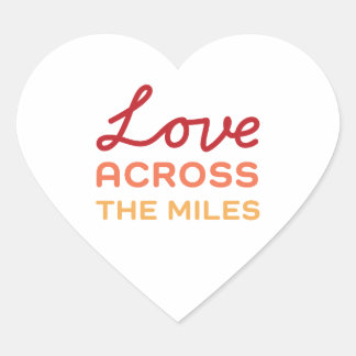 Pegatina En Forma De Corazón Amor a través de las millas - Reunión