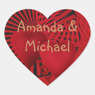 Pegatina En Forma De Corazón Amor, Boda