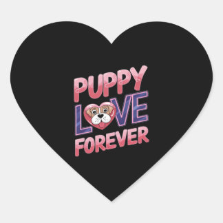 Pegatina En Forma De Corazón Amor Cúprico Perro Por Siempre