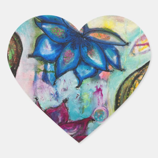 Pegatina En Forma De Corazón Amor de Lotus (Anverso)