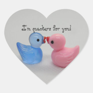 Pegatina En Forma De Corazón Amor de Pato