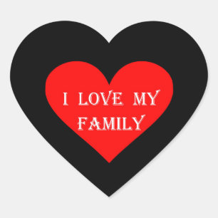 Pegatina En Forma De Corazón Amor del corazón I mi familia