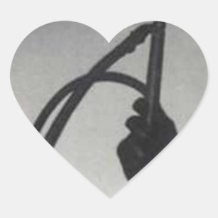 PEGATINA EN FORMA DE CORAZÓN AMOR NEGRO Y BLANCO
