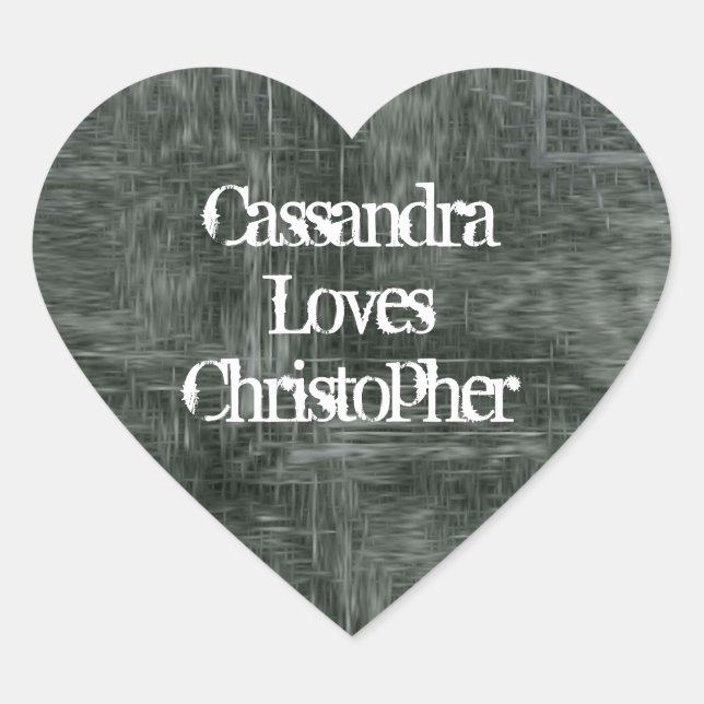 Pegatina En Forma De Corazón Amor poco común (Anverso)