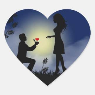 Pegatina En Forma De Corazón Amor verdadero