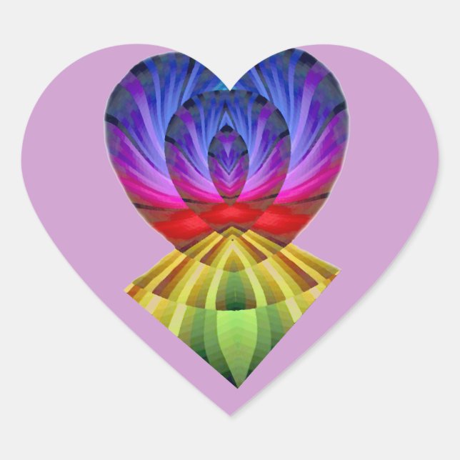 Pegatina En Forma De Corazón Amor y diamantes_ (Anverso)