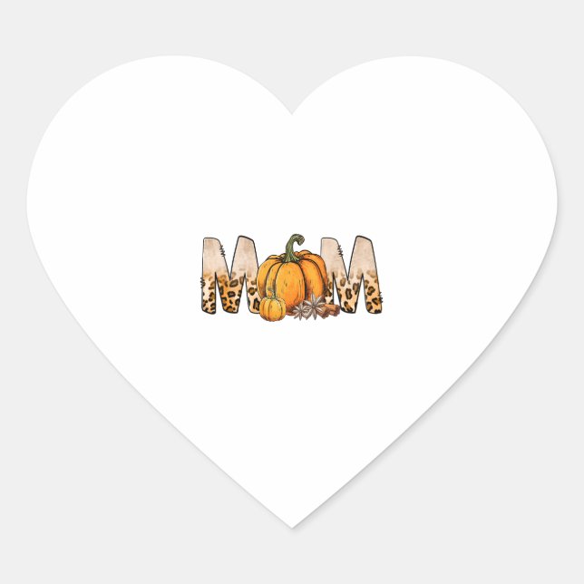 Pegatina En Forma De Corazón Amortización Mamá Calabaza Leopart (Anverso)