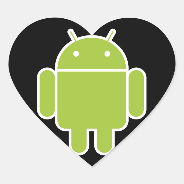 Pegatina En Forma De Corazón Android (Anverso)