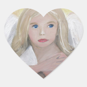 Pegatina En Forma De Corazón Ángel de la Guardia Espiritual católico religioso