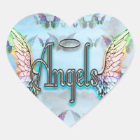 Ángel de Word Art con alas e Halo - de color arcoi