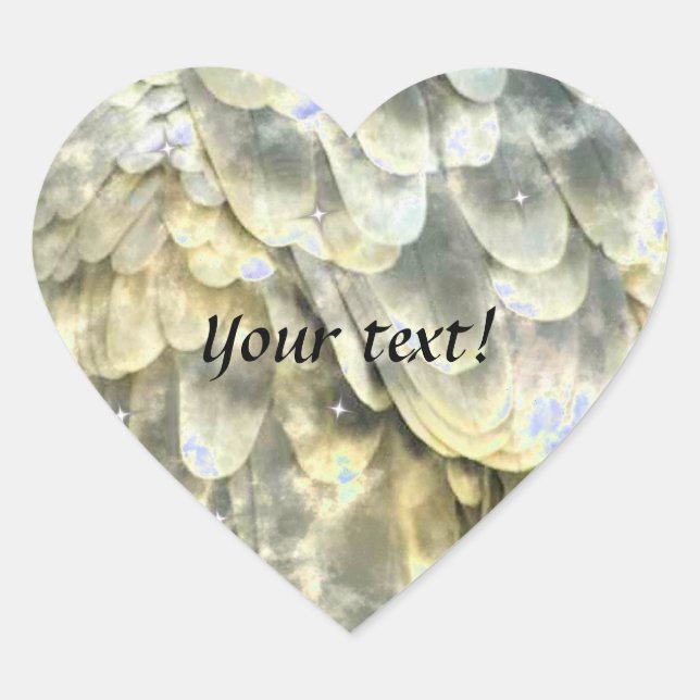 Pegatina En Forma De Corazón Angel Wing (Anverso)