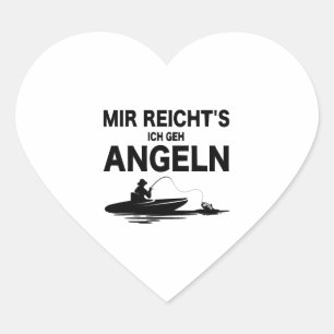 Pegatina En Forma De Corazón Angler Sayings Graciosos Memes de Pesca y Barco