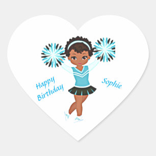 Pegatina En Forma De Corazón Animación "Feliz Cumpleaños"