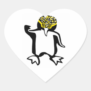 Pegatina En Forma De Corazón Animales salvajes - Amo a los PENGUINS - Vida silv