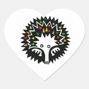 Pegatina En Forma De Corazón Animales silvestres - Équate ECHIDNA - Vida silves