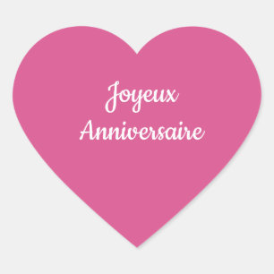 Pegatina En Forma De Corazón aniversario de joyeux