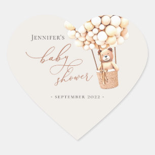 Pegatina En Forma De Corazón ¡Apenas Podemos Esperar! Fiesta de Bebé