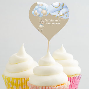 Pegatina En Forma De Corazón Apenas podemos esperar topper para cupcakes de glo
