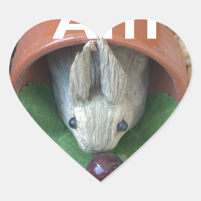 Pegatina En Forma De Corazón Aperitivo de conejo (Anverso)