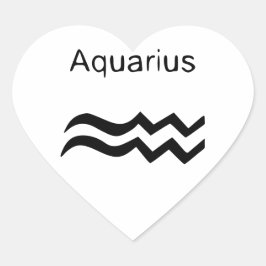 Pegatina En Forma De Corazón Aquarius