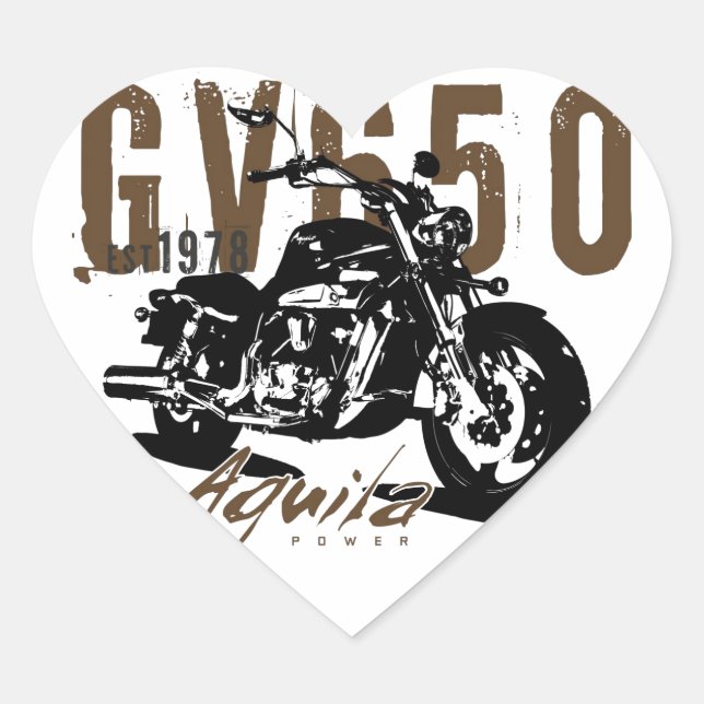 Pegatina En Forma De Corazón Aquila El Águila (Anverso)