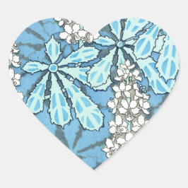 Pegatina En Forma De Corazón Árbol de castañas vintage