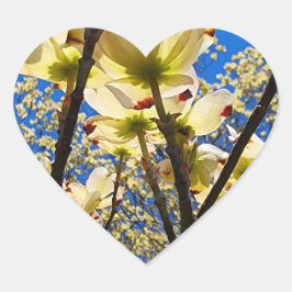 Pegatina En Forma De Corazón Árbol de dogwood