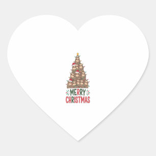 Pegatina En Forma De Corazón Árbol eslovaco navideño