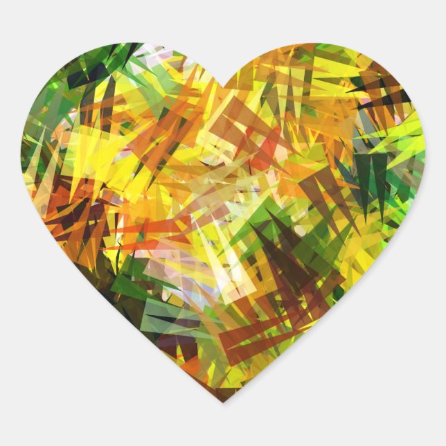 PEGATINA EN FORMA DE CORAZÓN ÁRBOLES DE VERANO (Anverso)