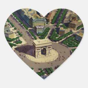 Pegatina En Forma De Corazón Arco de Triomphe París