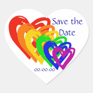 Pegatina En Forma De Corazón Arcoiris del corazón