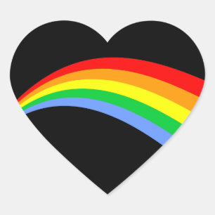 Pegatina En Forma De Corazón Arcoiris estilo vintage de Corey Tiger 80