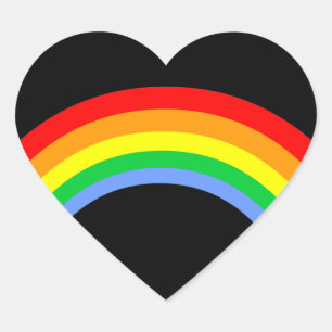 Pegatina En Forma De Corazón Arcoiris estilo vintage de Corey Tiger 80