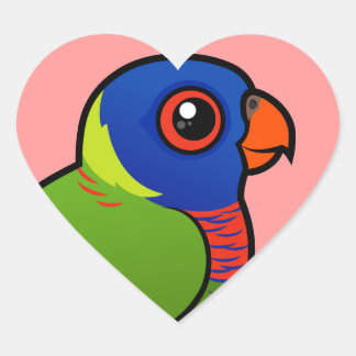 Pegatina En Forma De Corazón Arcoiris Lorikeet