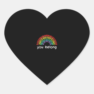 Pegatina En Forma De Corazón Arcoiris Pertenece Al Orgullo Gay Lgbt Apoyo Hombr