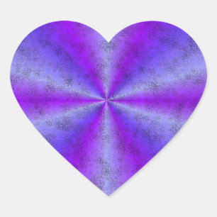 Pegatina En Forma De Corazón Arcoiris rosa azul en optik de cuero de piel de el