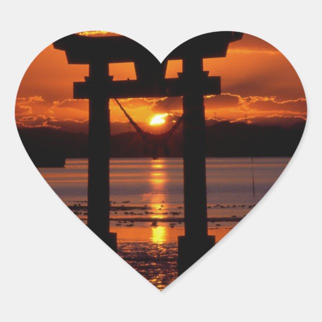 Pegatina En Forma De Corazón Arena japonesa Nagao (Anverso)