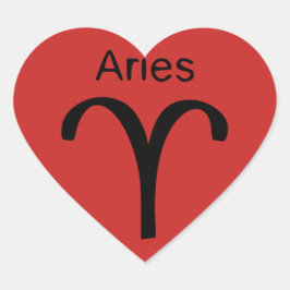Pegatina En Forma De Corazón Aries