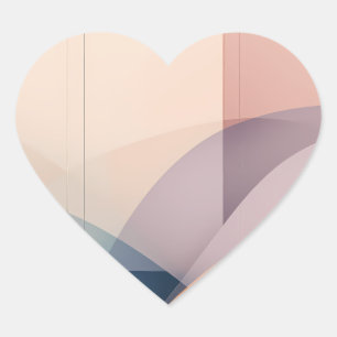 Pegatina En Forma De Corazón Armonía etérea Resumen Arte Color Pastel moderno