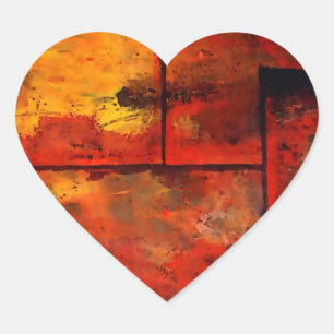 Pegatina En Forma De Corazón Arte abstracto