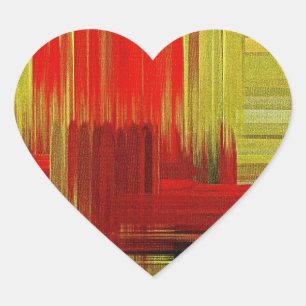 Pegatina En Forma De Corazón Arte de pintura colorida - pegatina