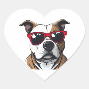 Pegatina En Forma De Corazón Arte de Pitbull