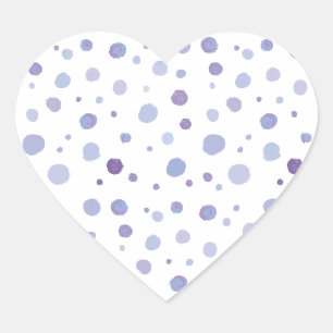 Pegatina En Forma De Corazón Arte de puntos con pinceladas orgánicas y lindas
