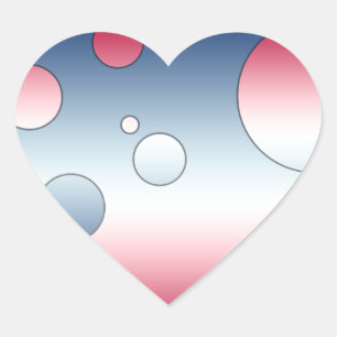 Pegatina En Forma De Corazón Arte pop digital: Colores de bandera de Estados Un