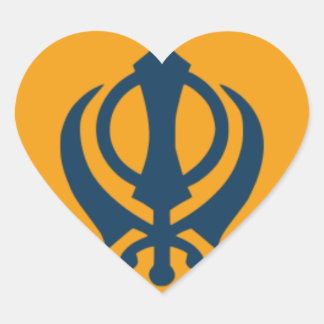 Pegatina En Forma De Corazón Arte/Símbolo sij