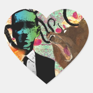 Pegatina En Forma De Corazón Arte Trippy Frankenstein