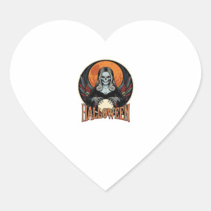 Pegatina En Forma De Corazón Arte Vectorial de adivina de esqueleto gótico de H