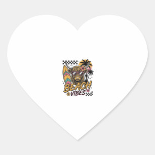 Pegatina En Forma De Corazón Arte vectorial de verano de vaca de Highland con v